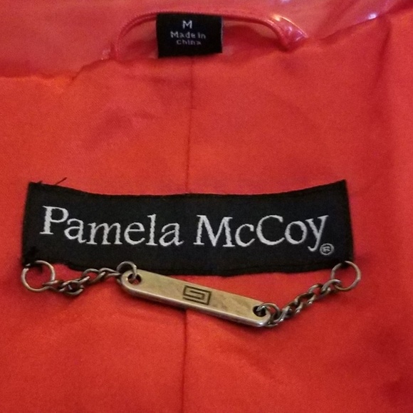Rare Vintage Pamela McCoy Red Vinyl Jacket - Picture 2 of 4